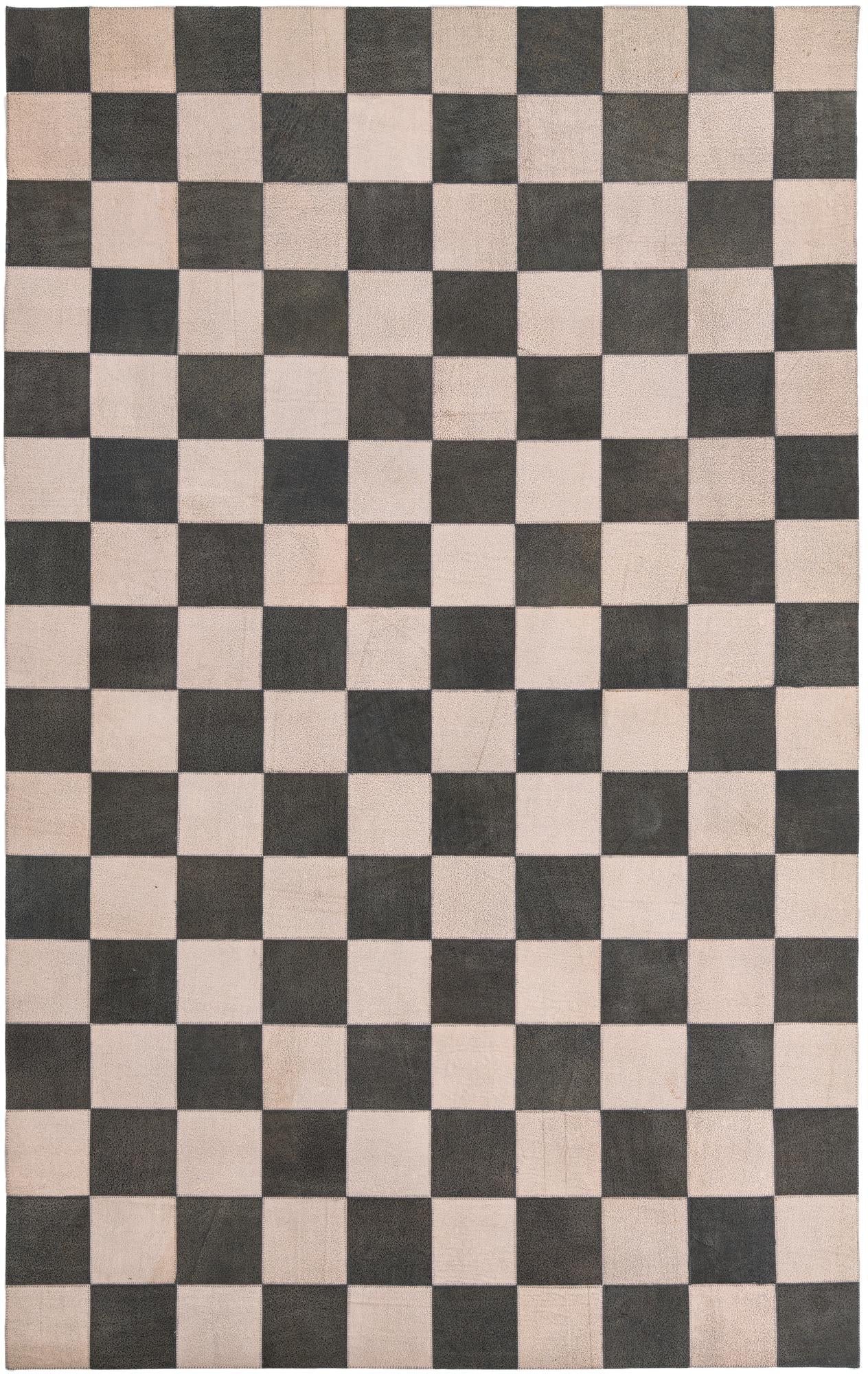 5' x 7' 10 Cowhide Leather Rug