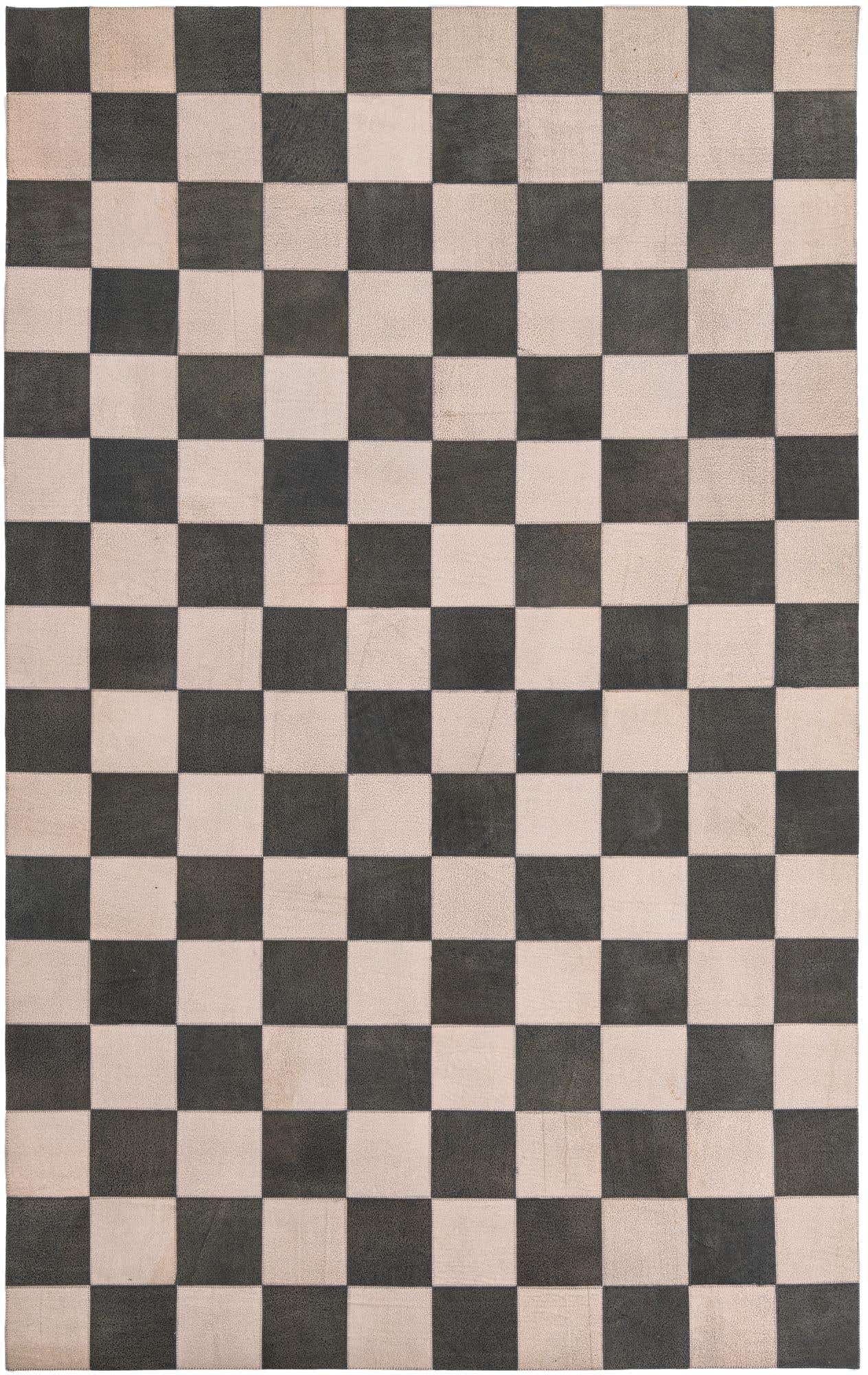 5' x 7' 10 Cowhide Leather Rug