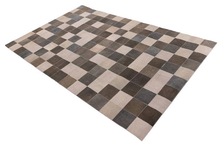 Detail image of 5' x 7' 8 Cowhide Leather Rug