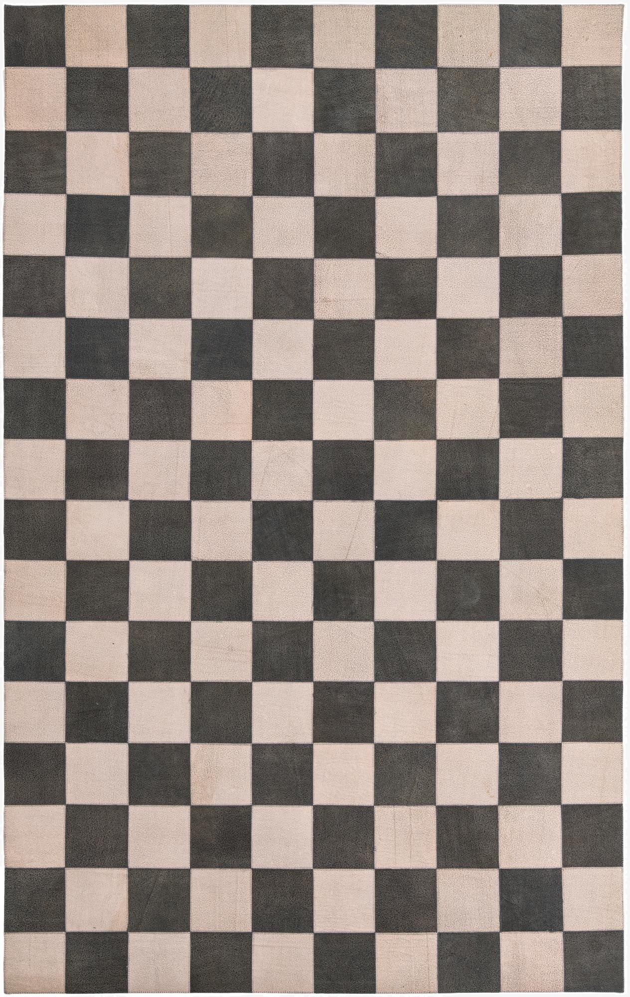 5' x 7' 10 Cowhide Leather Rug