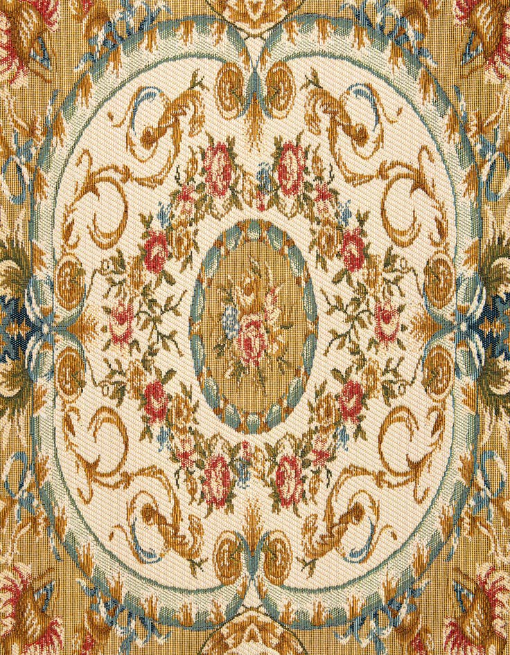 Detail image of 5' 2 x 7' 7  Washable Traditional Indoor / Outdoor Rug