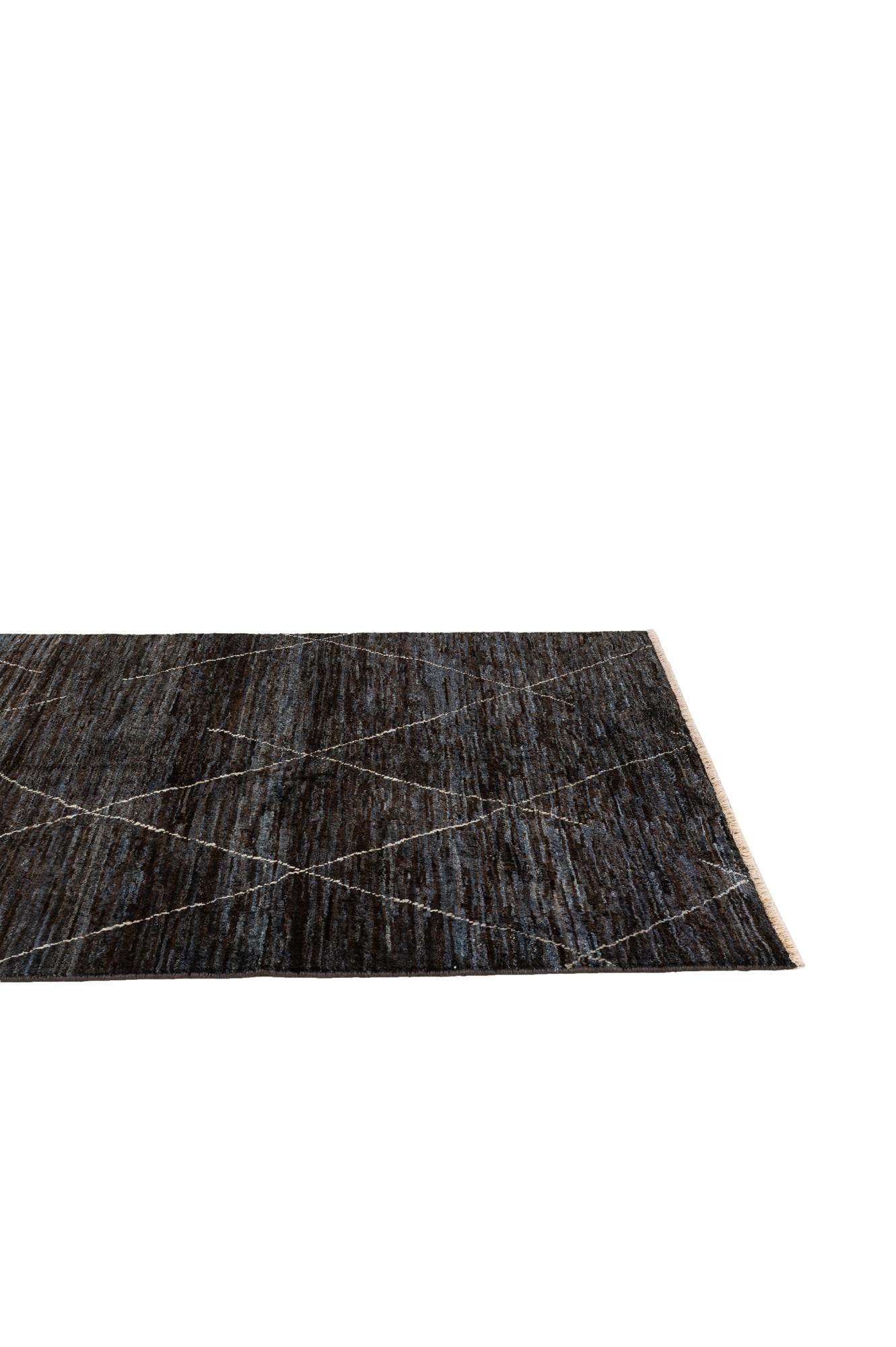 4' 5 x 6' 4 Hand Knotted Moroccan Wool Rug
