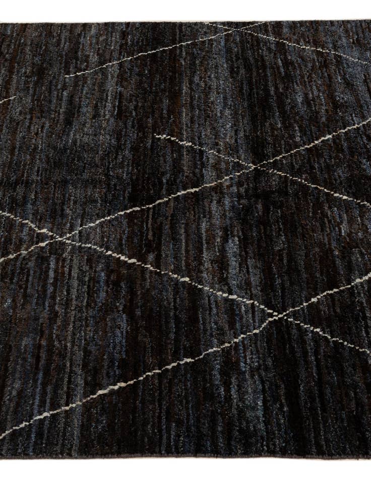 Detail image of 4' 5 x 6' 4 Hand Knotted Moroccan Wool Rug