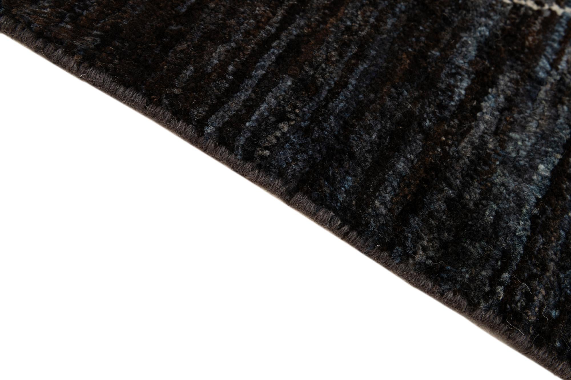 4' 5 x 6' 4 Hand Knotted Moroccan Wool Rug