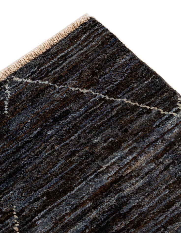 Detail image of 4' 5 x 6' 4  Hand Knotted Moroccan Wool Rug