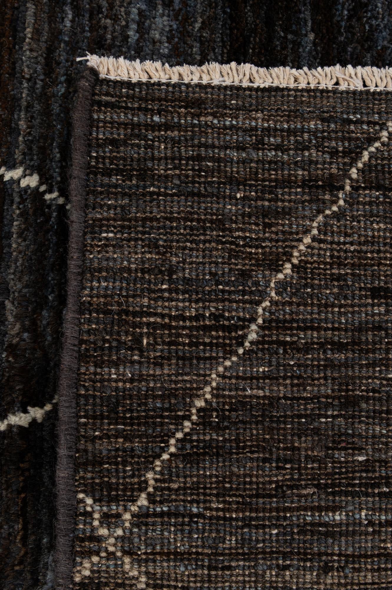 4' 5 x 6' 4 Hand Knotted Moroccan Wool Rug
