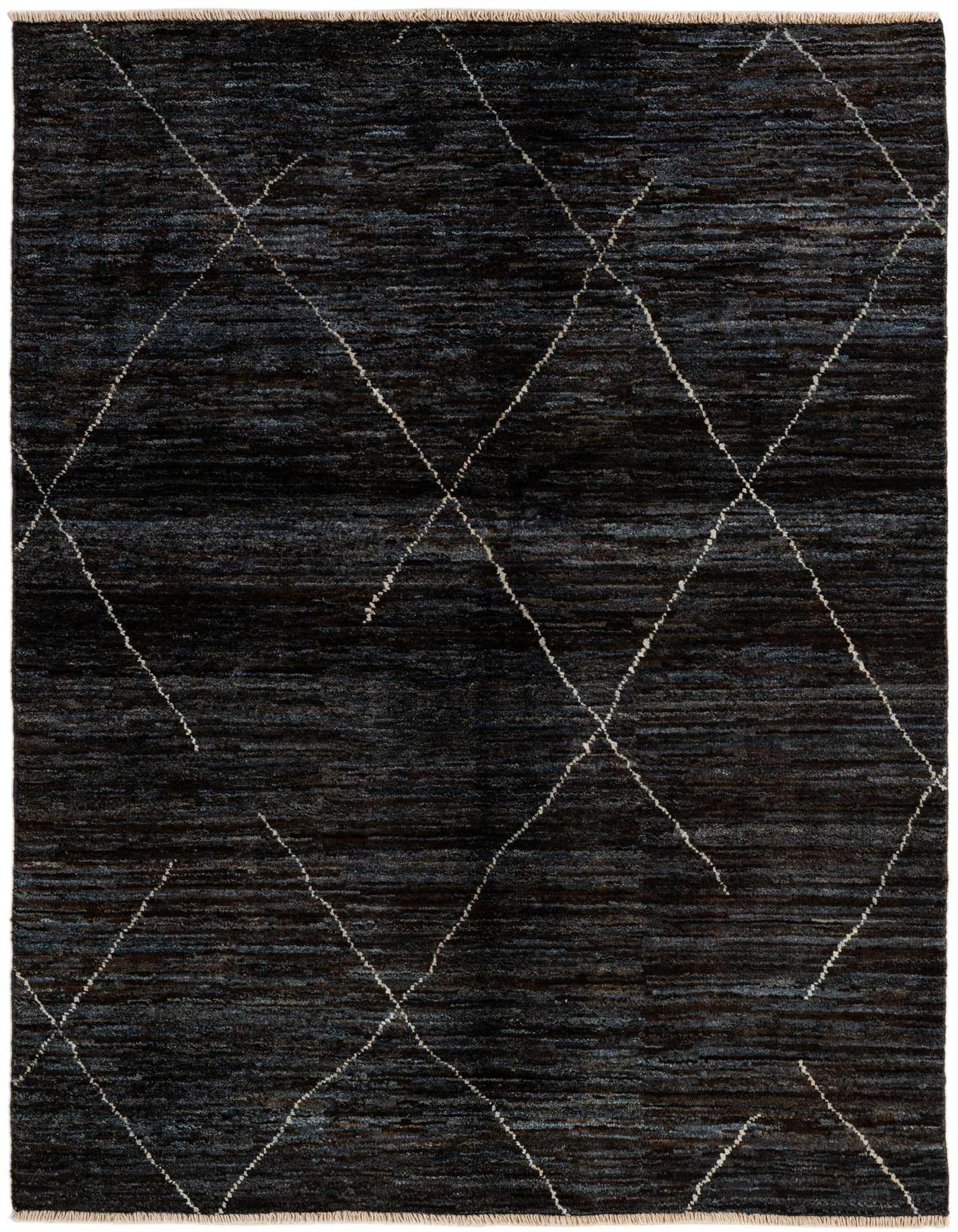 4' 5 x 6' 4 Hand Knotted Moroccan Wool Rug