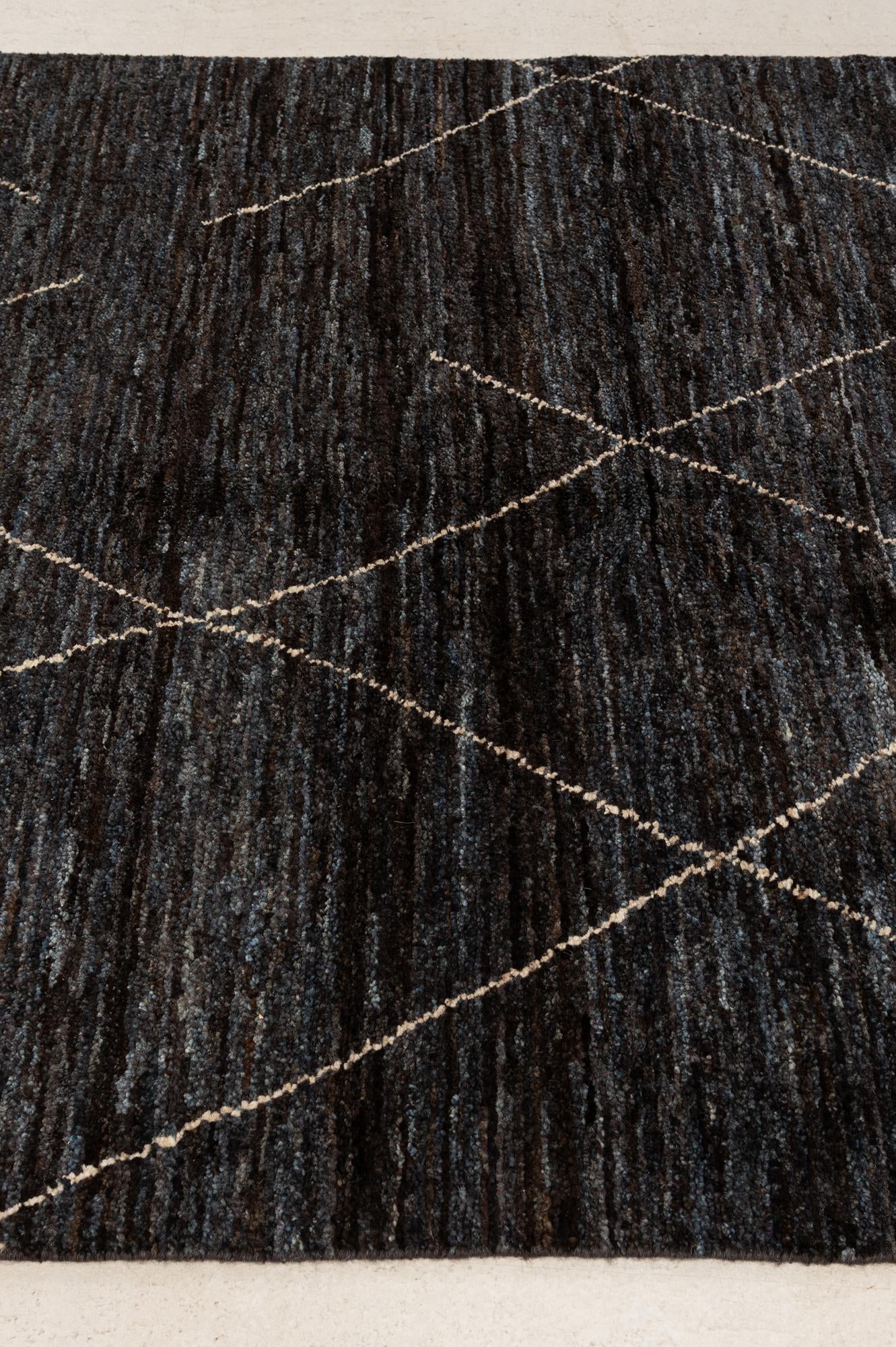 4' 7 x 6' 7 Hand Knotted Moroccan Wool Rug
