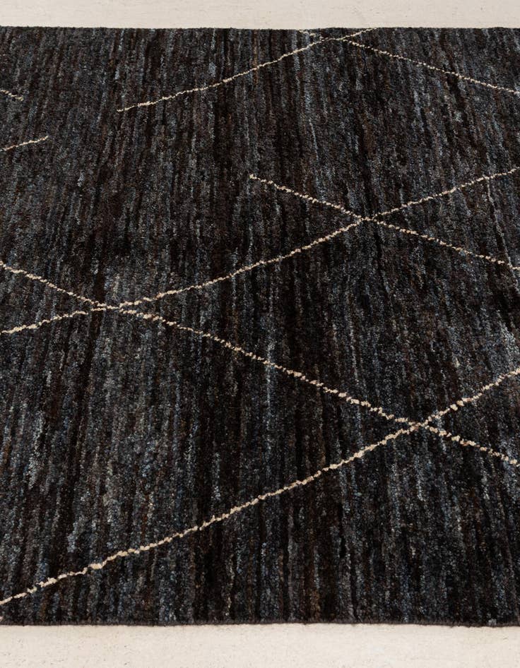 Detail image of 4' 7 x 6' 7  Hand Knotted Moroccan Wool Rug