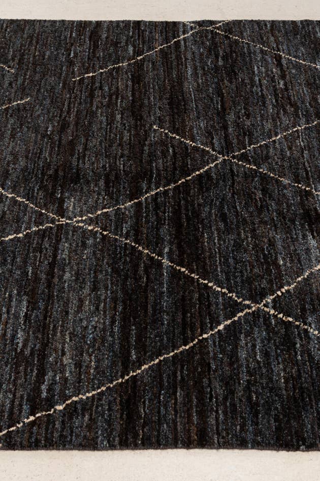 Detail image of 4' 7 x 6' 7 Hand Knotted Moroccan Wool Rug