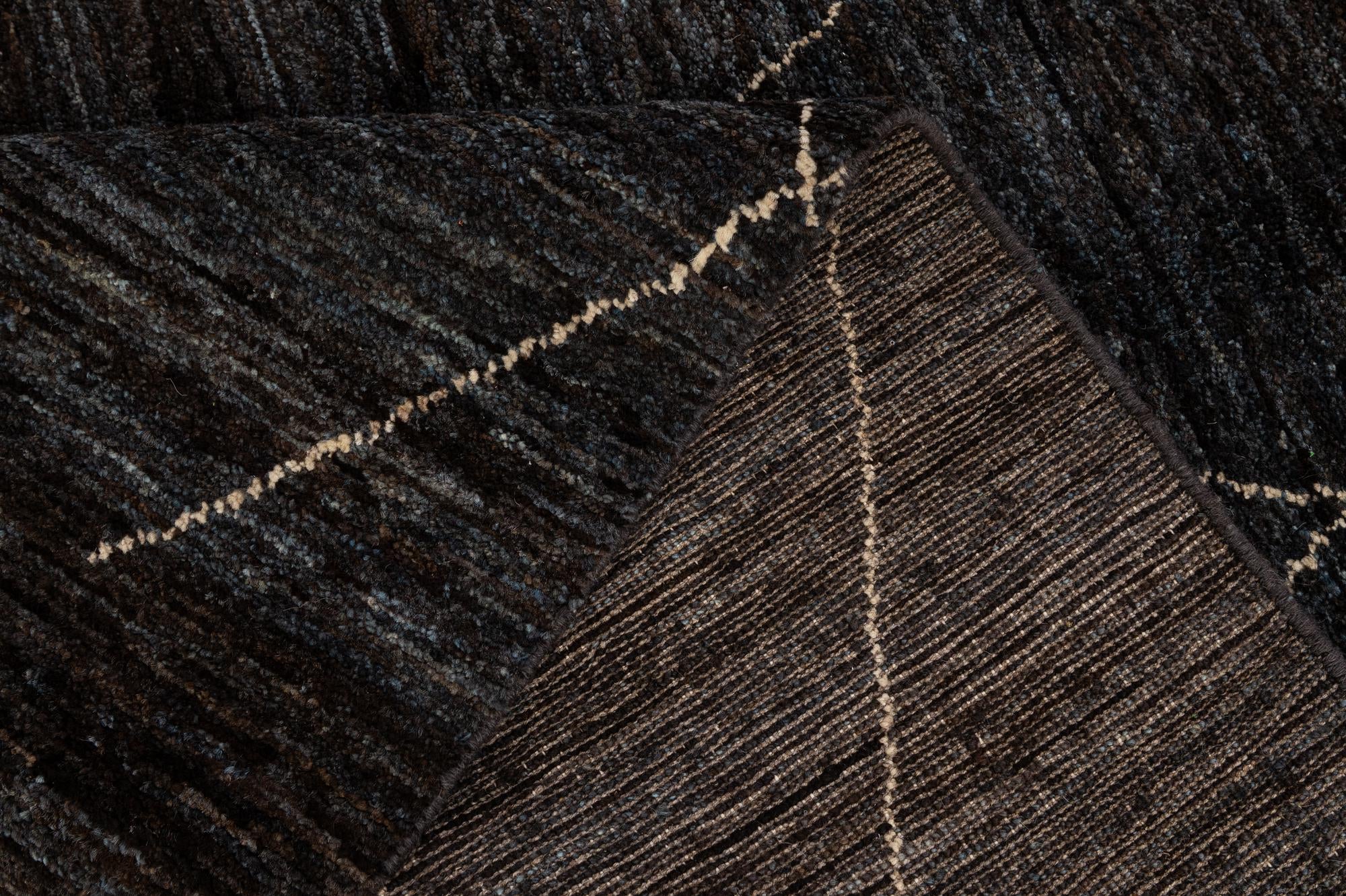 4' 7 x 6' 7 Hand Knotted Moroccan Wool Rug