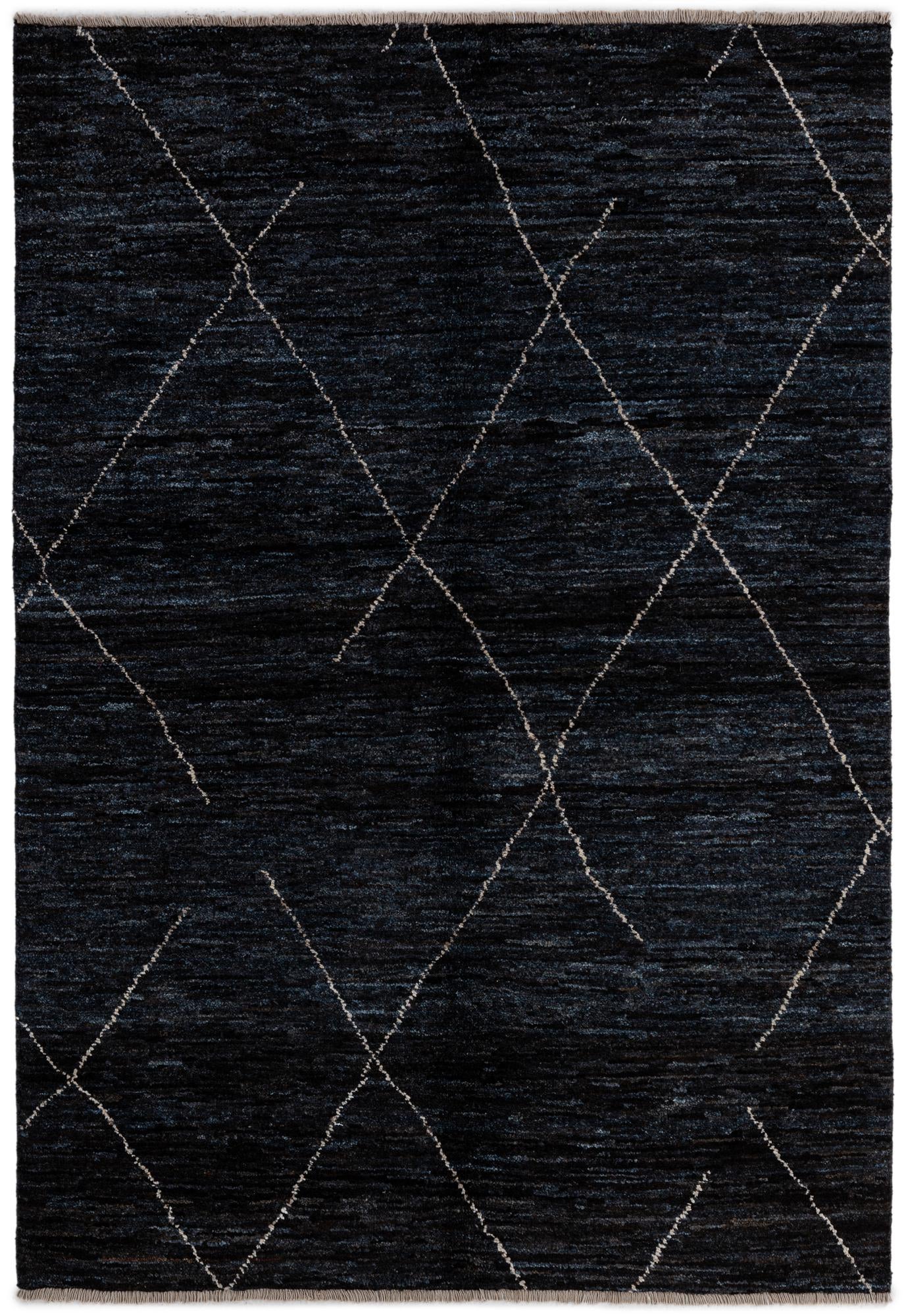 4' 7 x 6' 7 Hand Knotted Moroccan Wool Rug