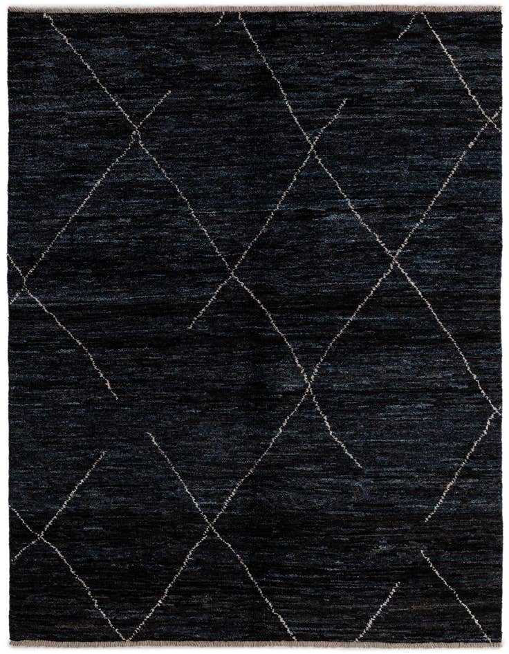 Detail image of 4' 7 x 6' 7 Hand Knotted Moroccan Wool Rug