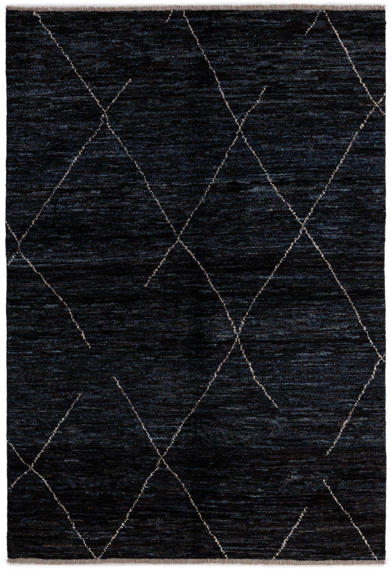 4' 7 x 6' 7 Hand Knotted Moroccan Wool Rug