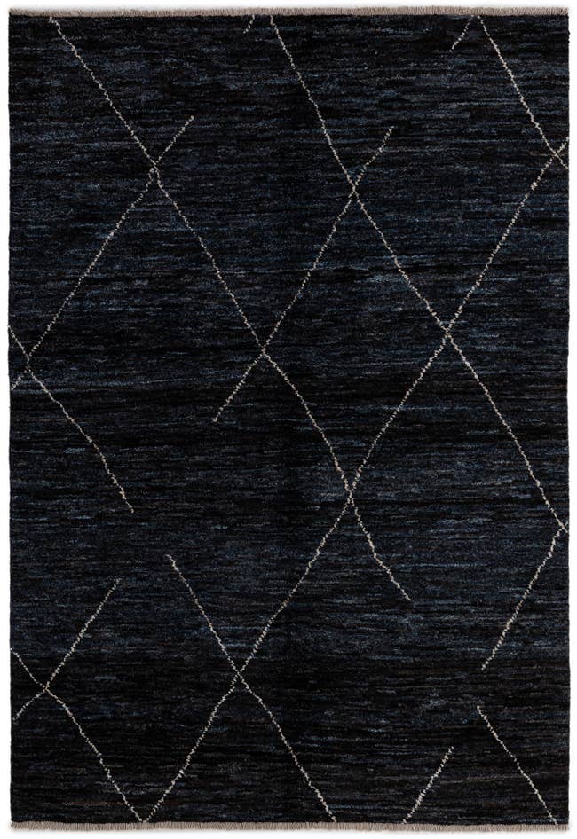 Detail image of 4' 7 x 6' 7 Hand Knotted Moroccan Wool Rug