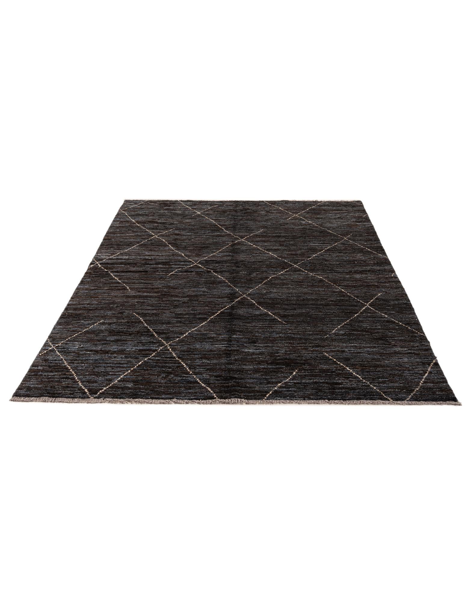 5' 2 x 7' 7 Hand Knotted Moroccan Wool Rug