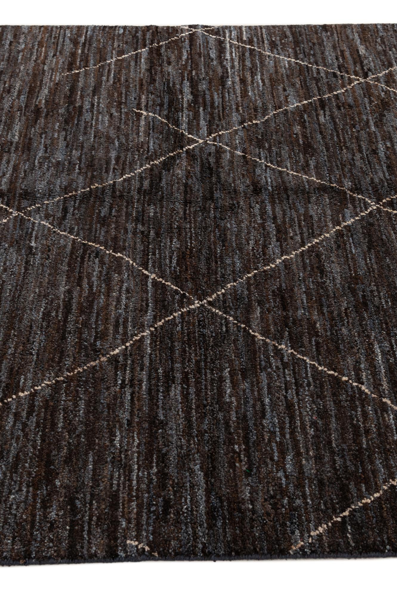 5' 2 x 7' 7 Hand Knotted Moroccan Wool Rug