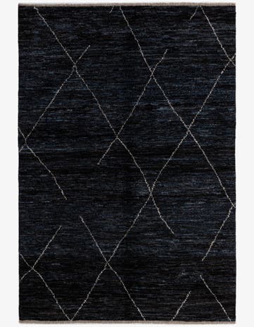 4' 7 x 6' 7 Hand Knotted Moroccan Wool Rug