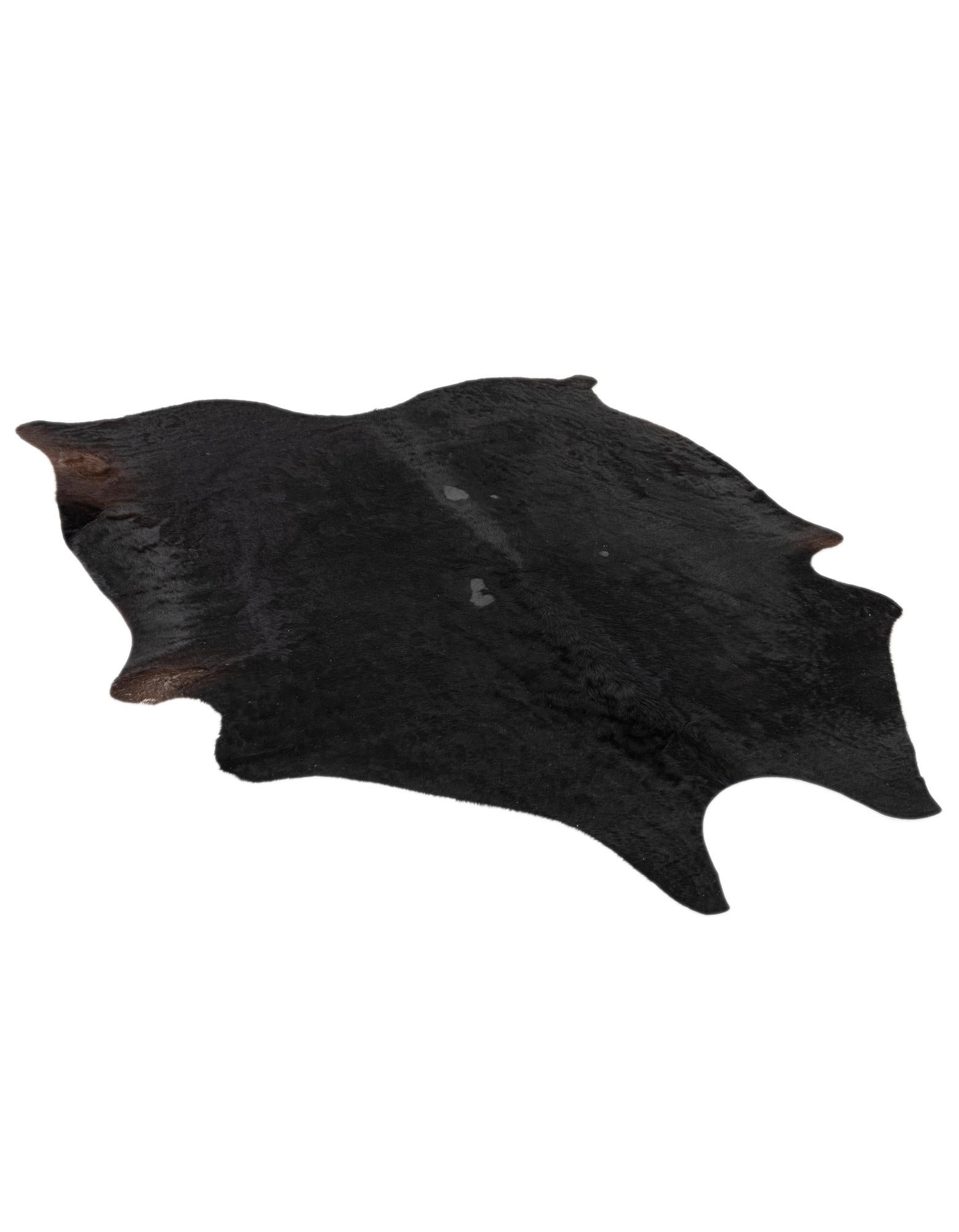 5' 9 x 6' 9 Cowhide Leather Rug