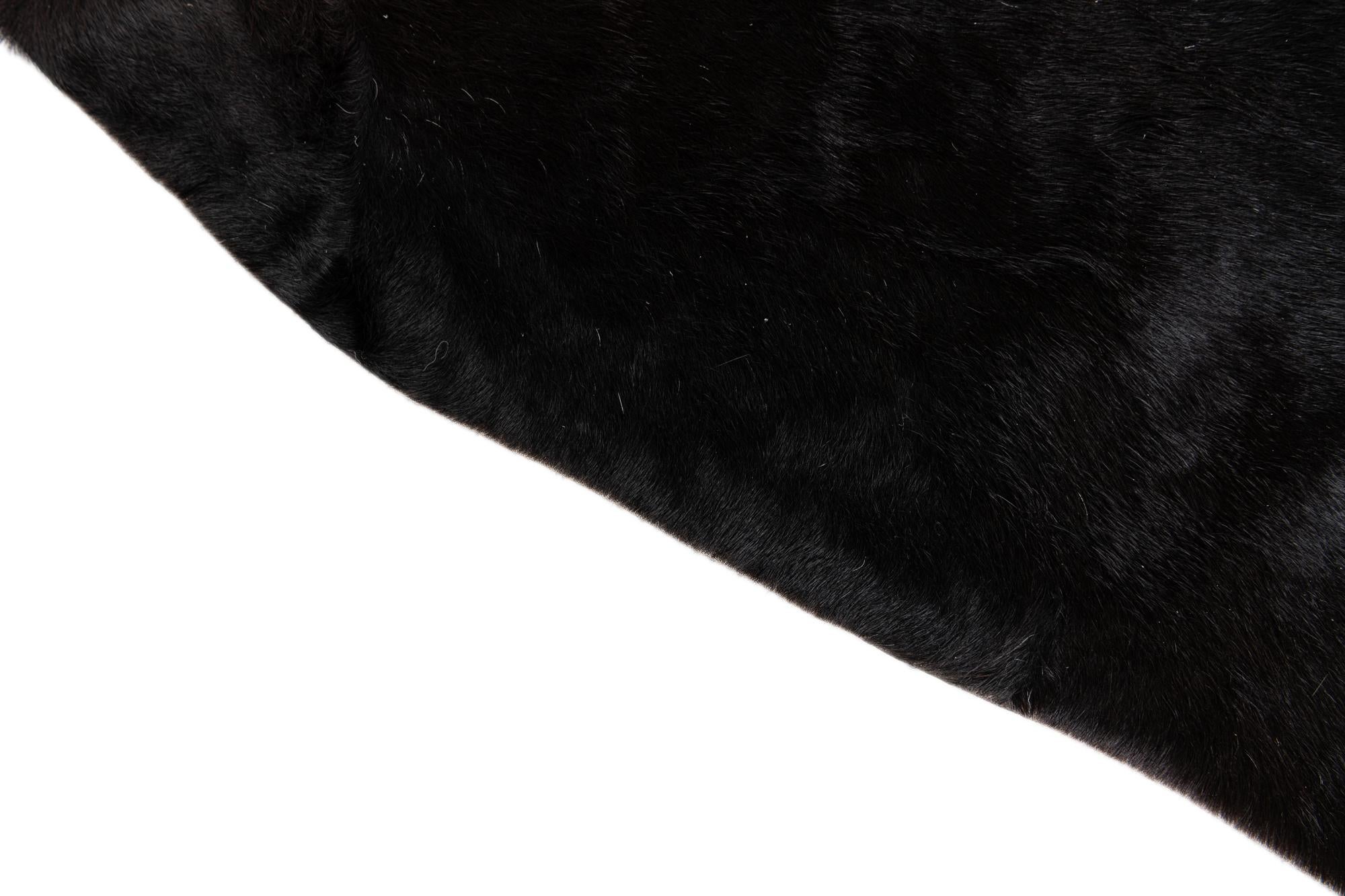 5' 9 x 6' 9 Cowhide Leather Rug