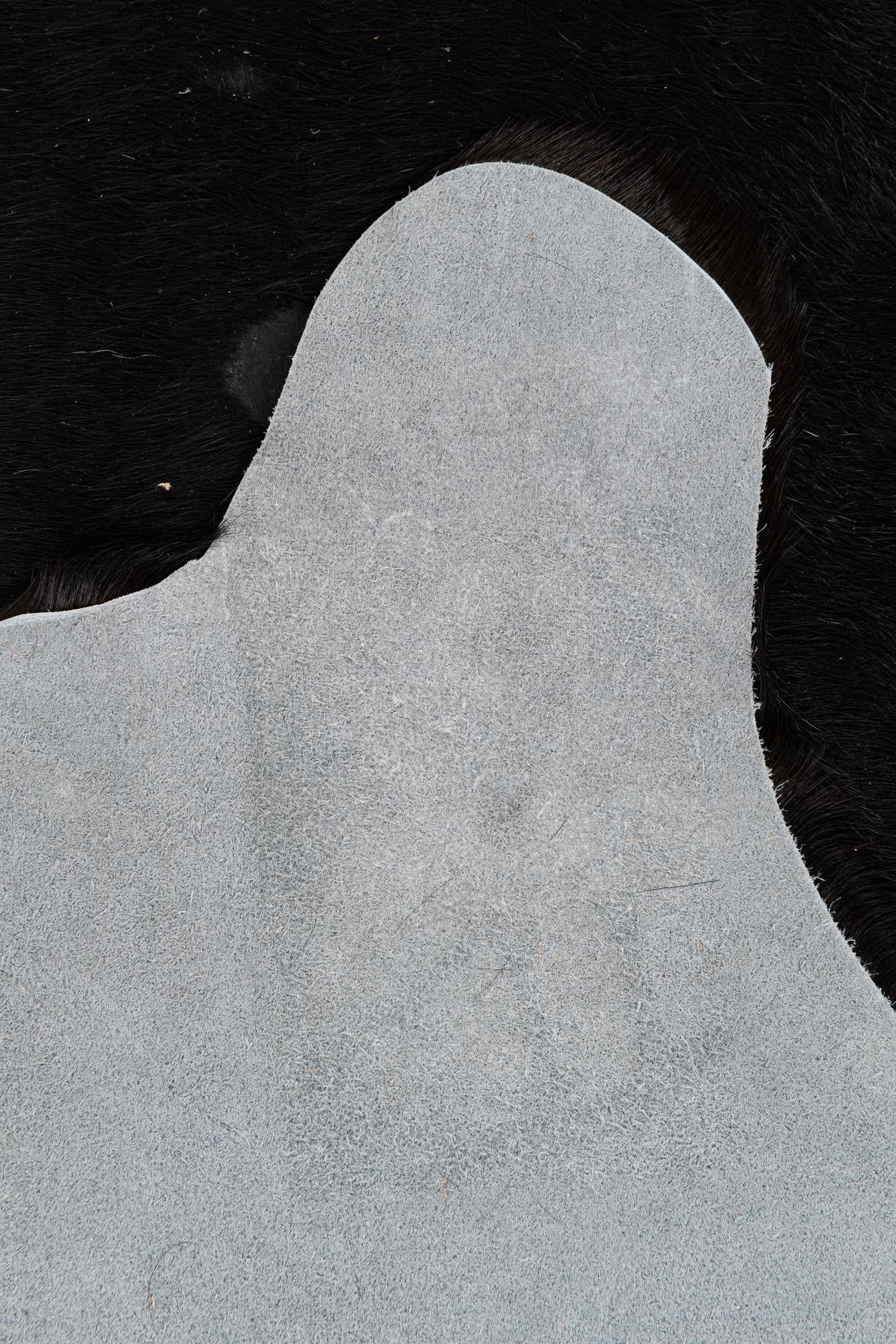 5' 9 x 6' 9 Cowhide Leather Rug