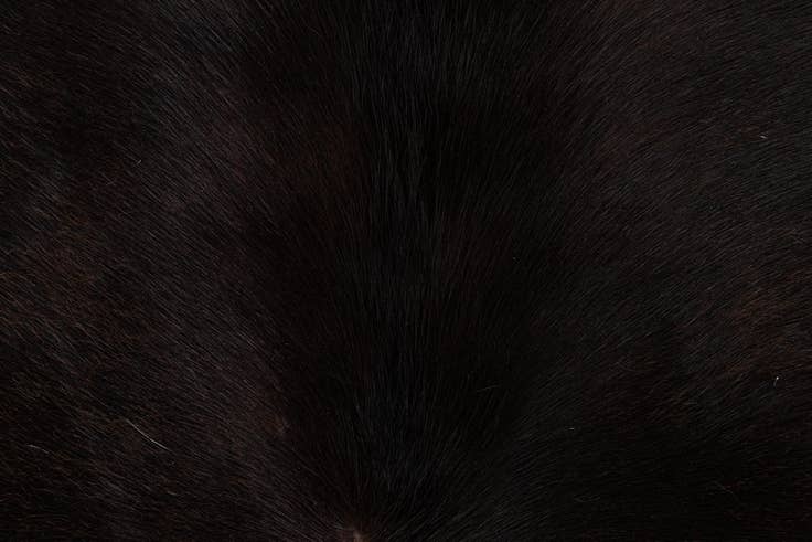 Detail image of 4' 9 x 4' 11 Cowhide Leather Square Rug