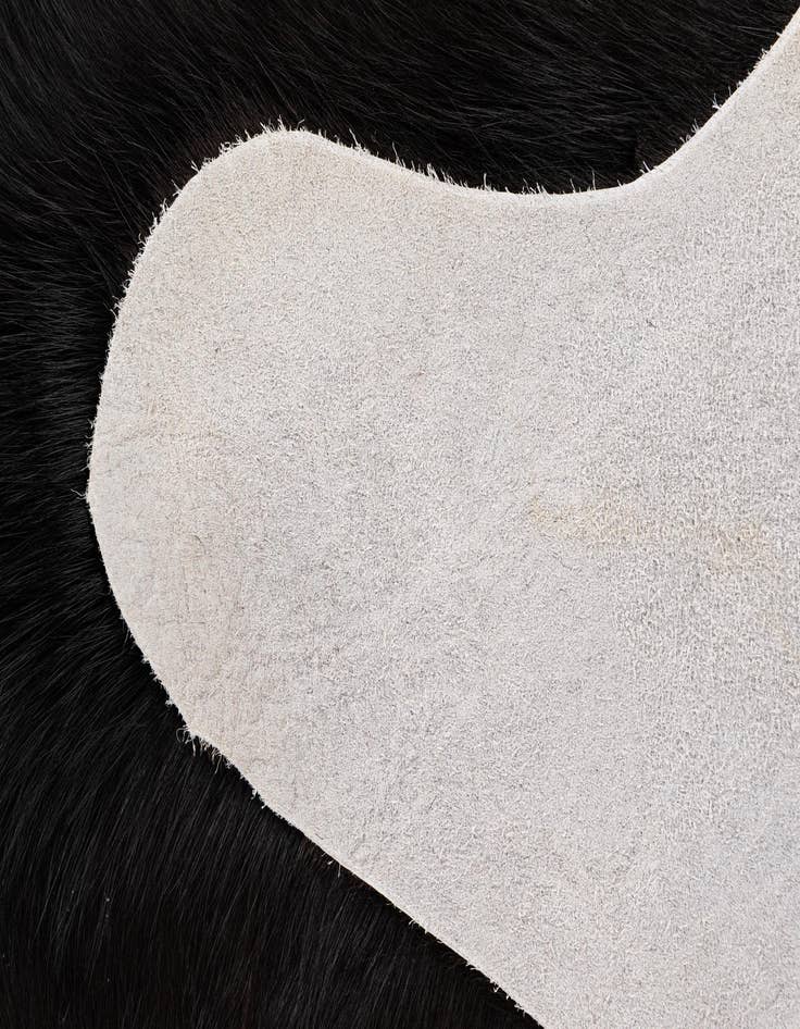 Detail image of 4' 9 x 4' 11 Cowhide Leather Square Rug