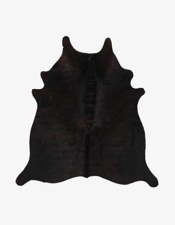 4' 9 x 4' 11 Cowhide Leather Square Rug