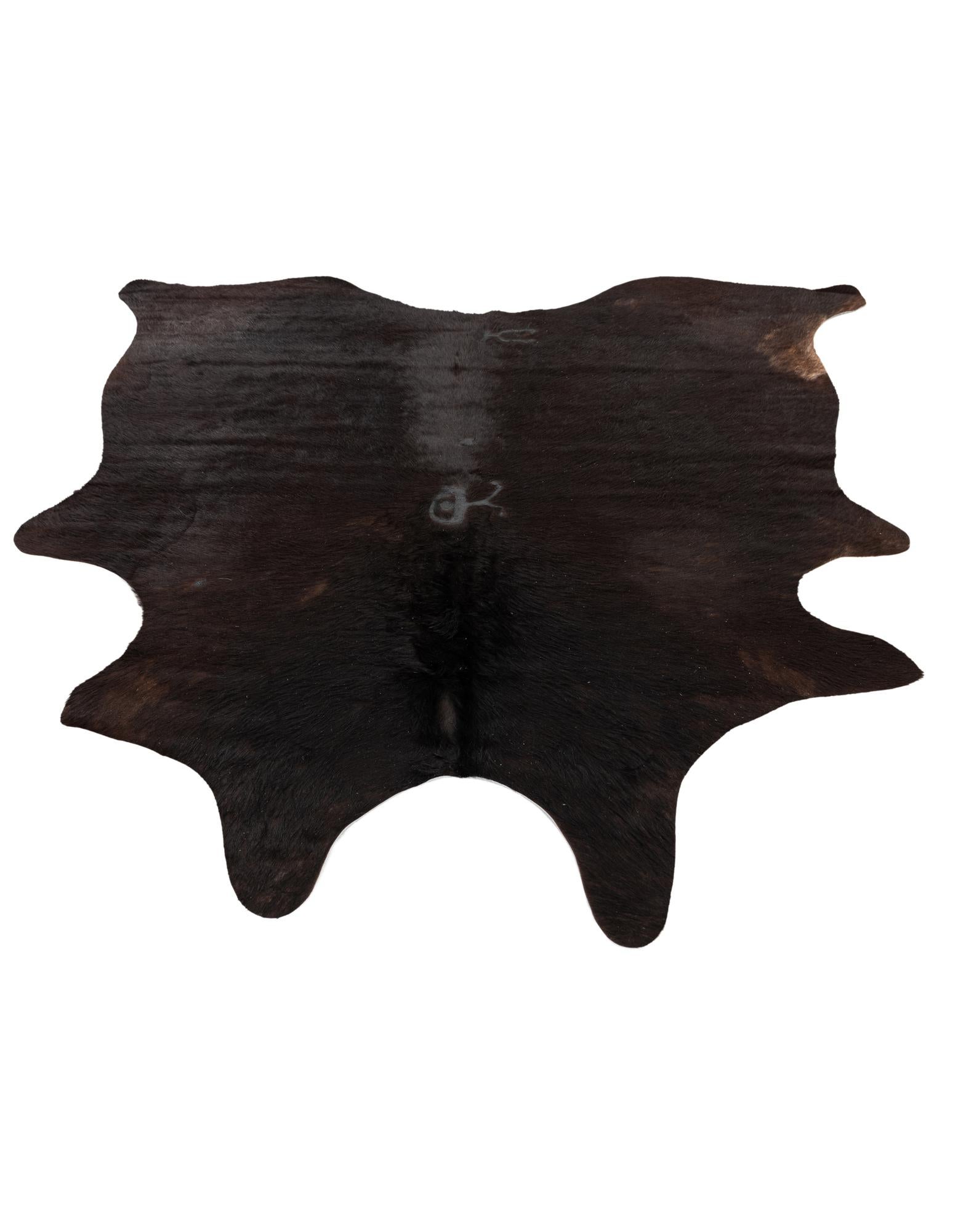 4' 5 x 5' 6 Cowhide Leather Freeform Rug