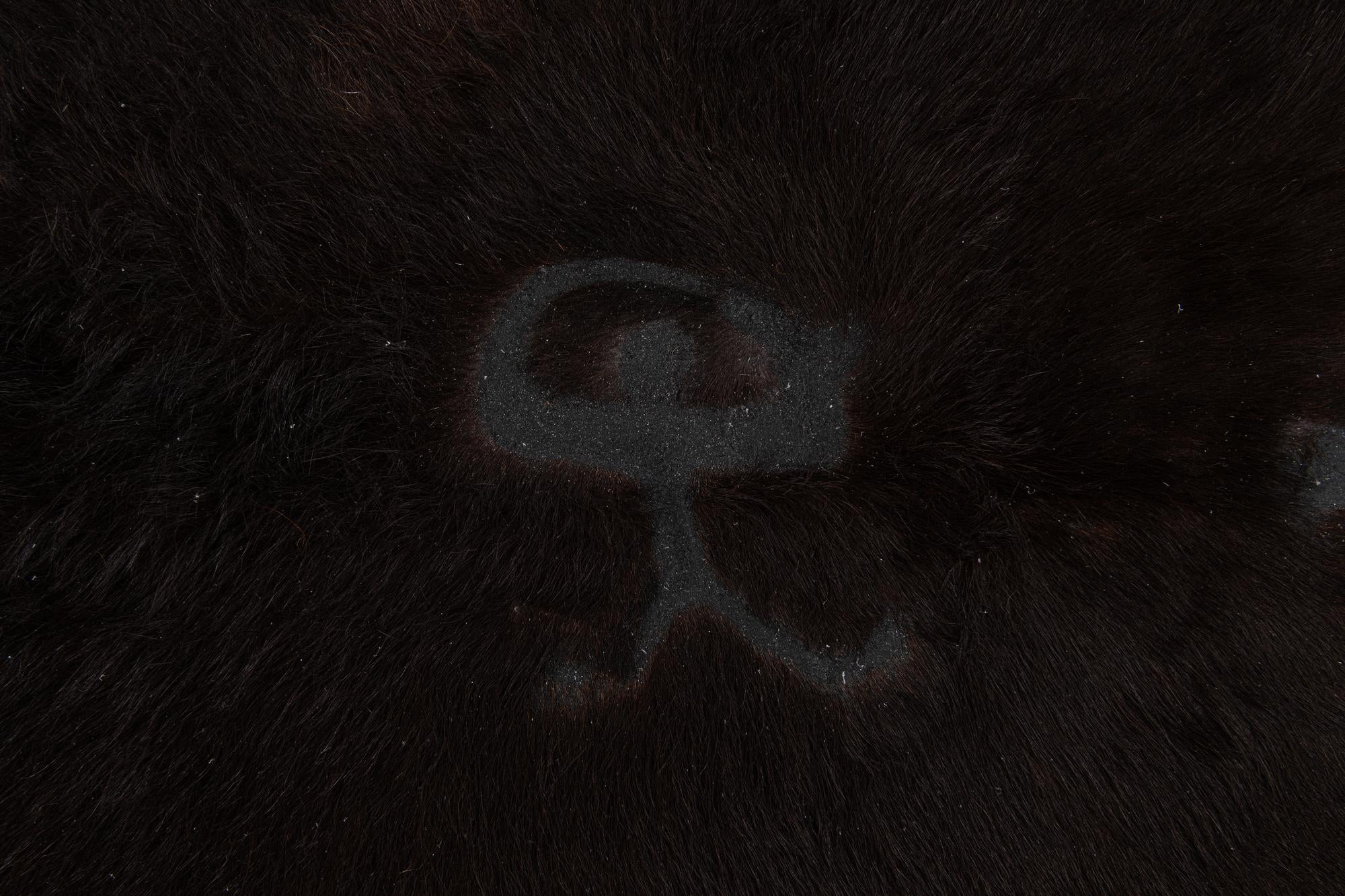 4' 5 x 5' 6 Cowhide Leather Freeform Rug