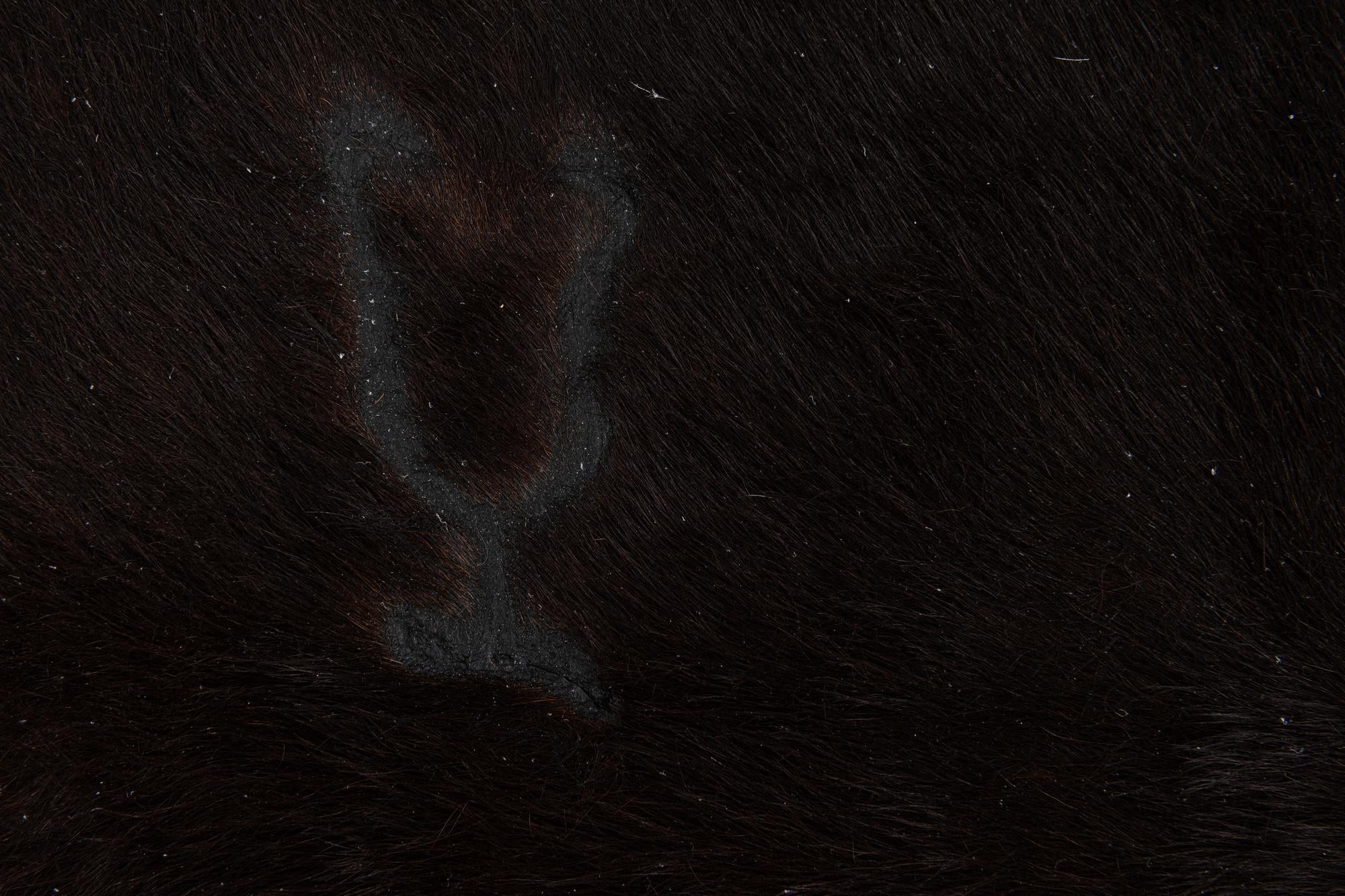 4' 5 x 5' 6 Cowhide Leather Freeform Rug