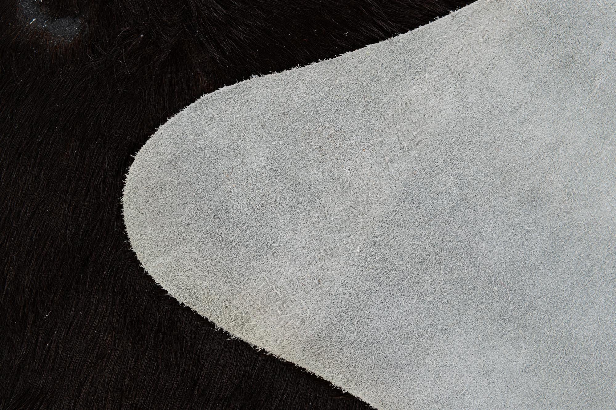 4' 5 x 5' 6 Cowhide Leather Freeform Rug