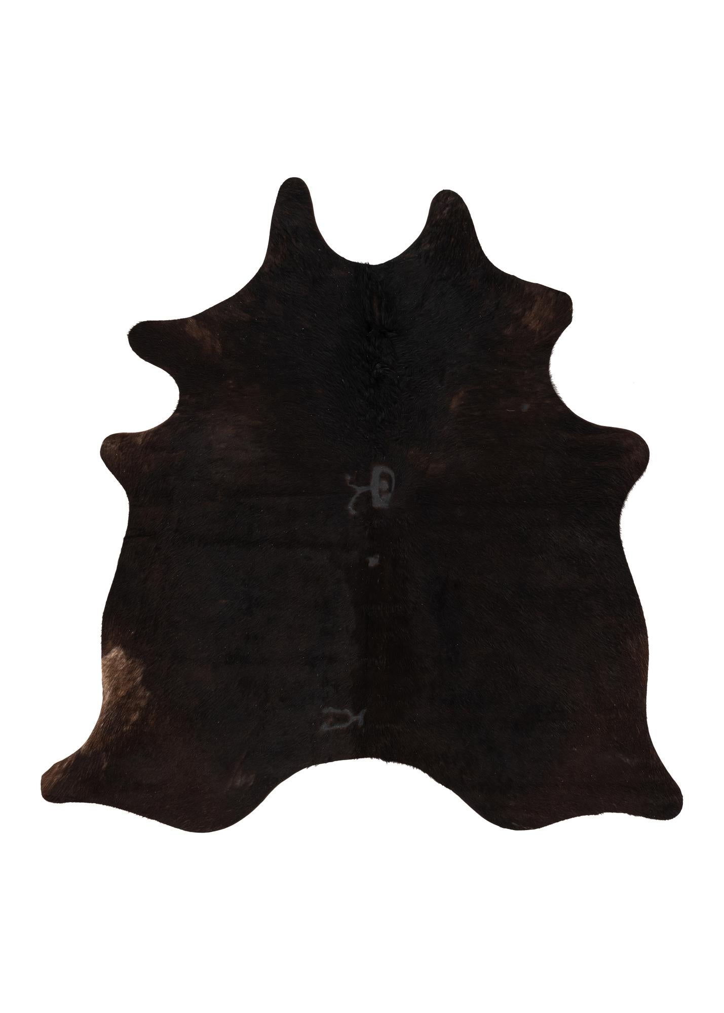 4' 5 x 5' 6 Cowhide Leather Freeform Rug