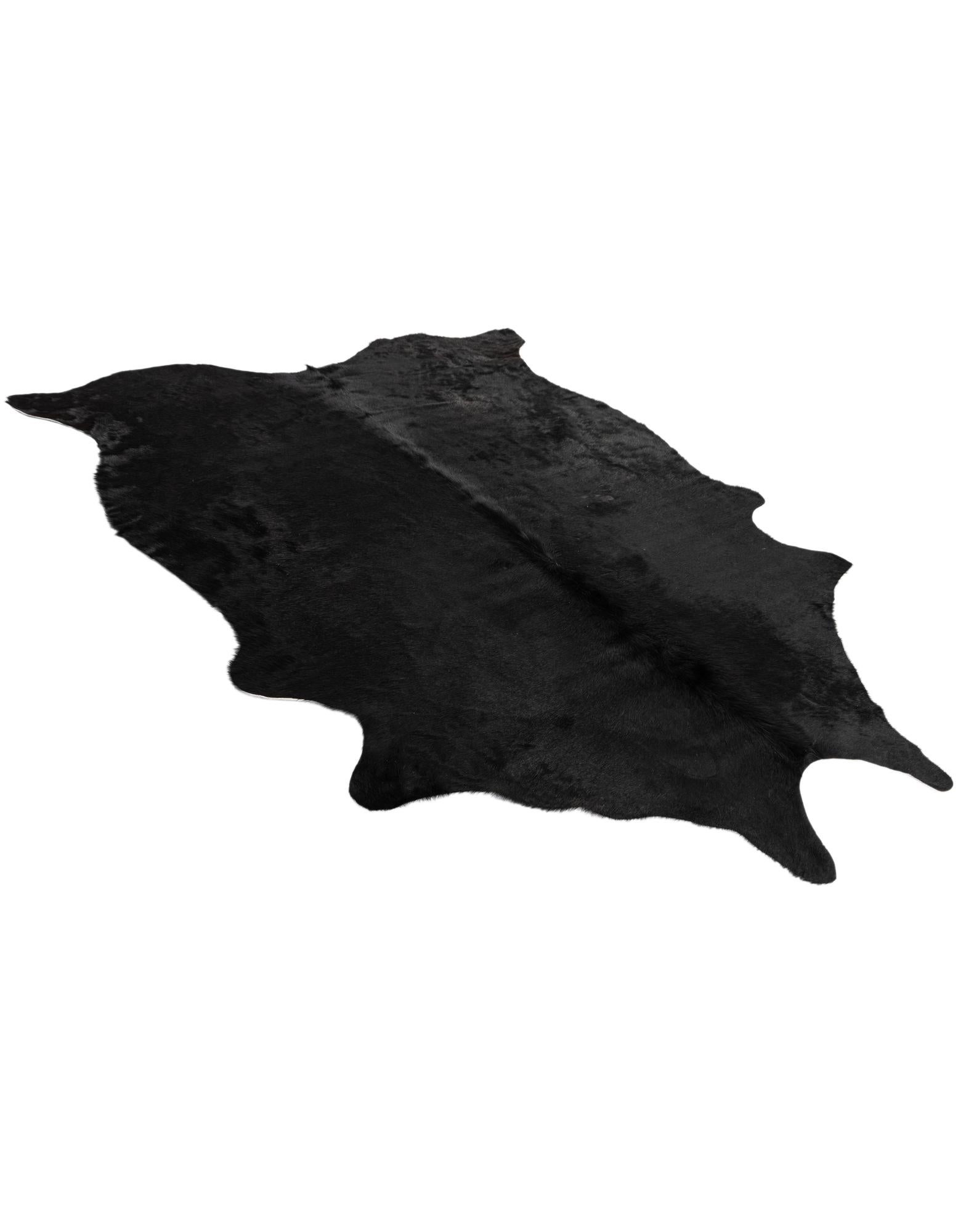 4' 11 x 6' 5 Cowhide Leather Freeform Rug