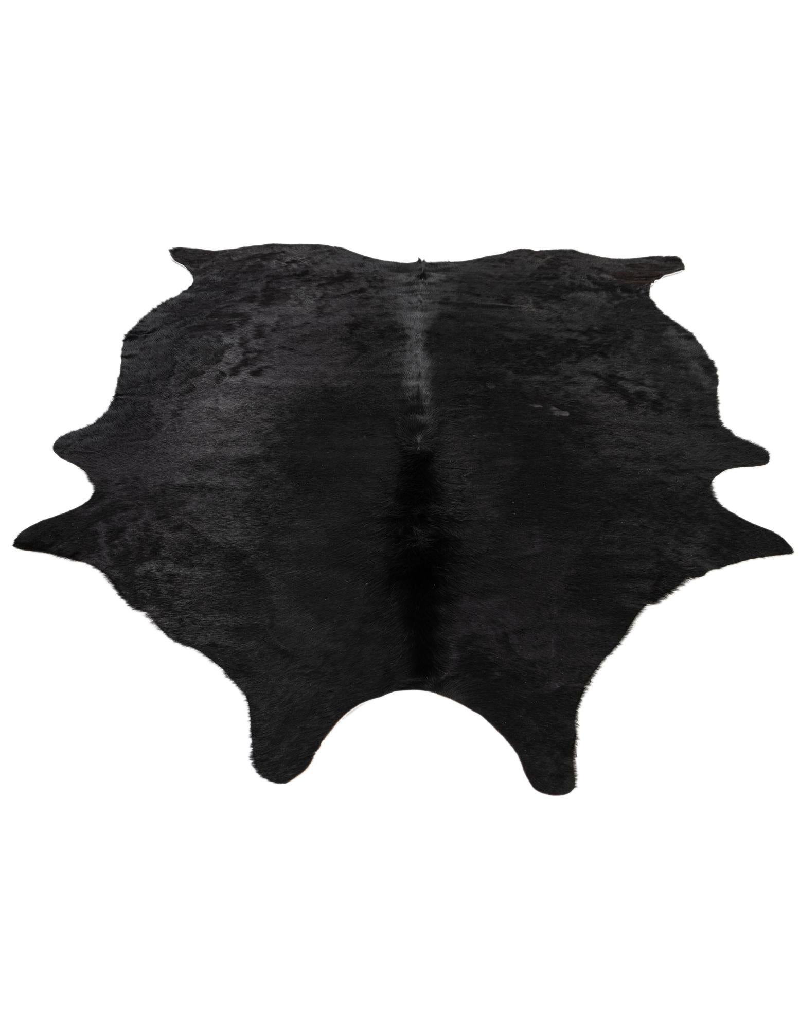 4' 11 x 6' 5 Cowhide Leather Freeform Rug