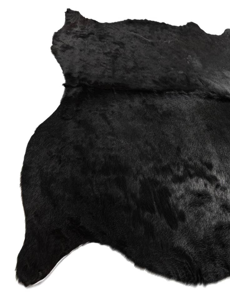 Detail image of 4' 11 x 6' 5 Cowhide Leather Freeform Rug