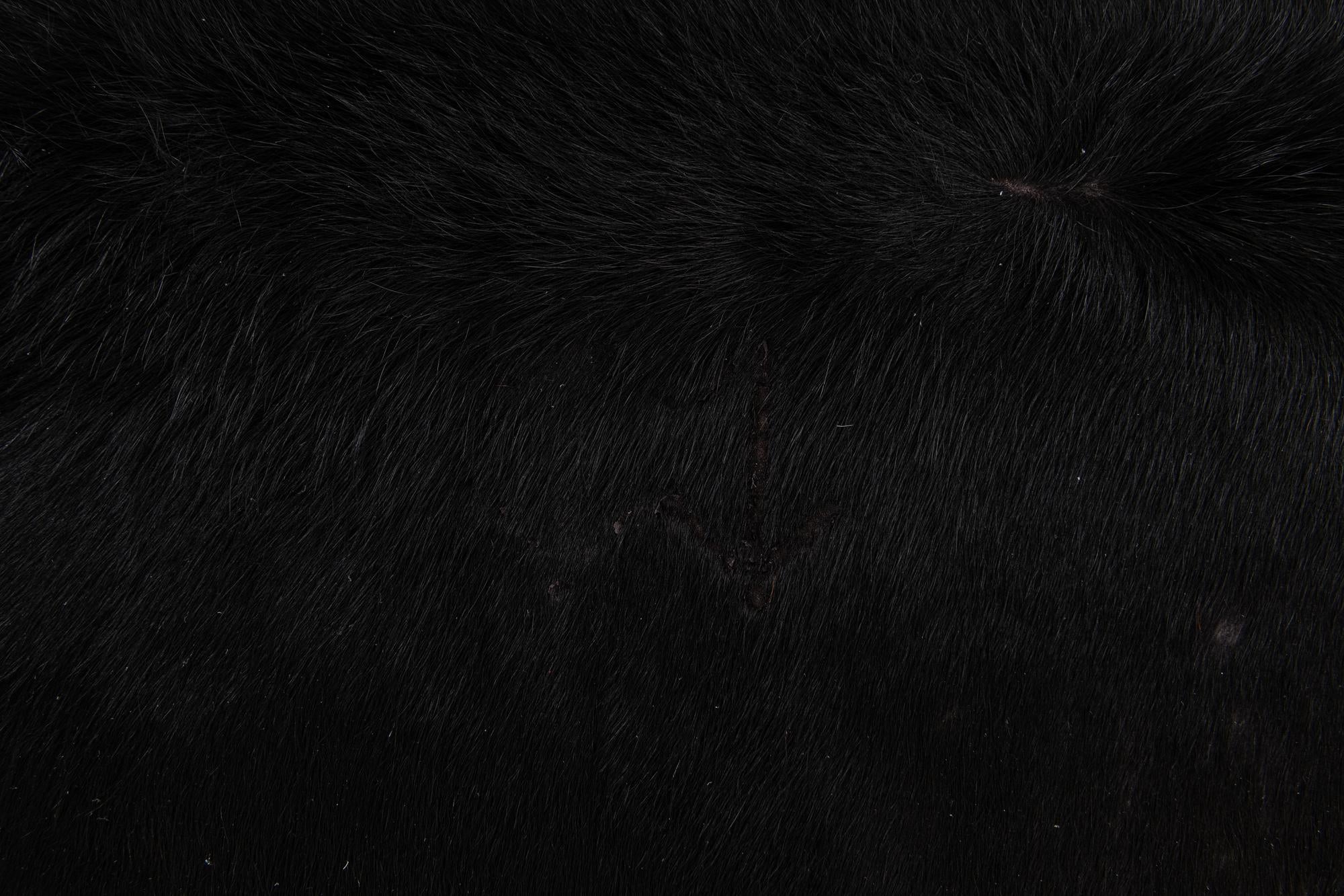 4' 11 x 6' 5 Cowhide Leather Freeform Rug