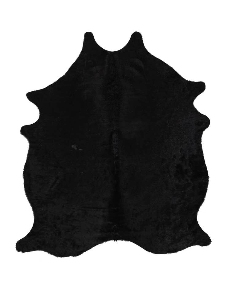 Detail image of 4' 11 x 6' 5 Cowhide Leather Freeform Rug