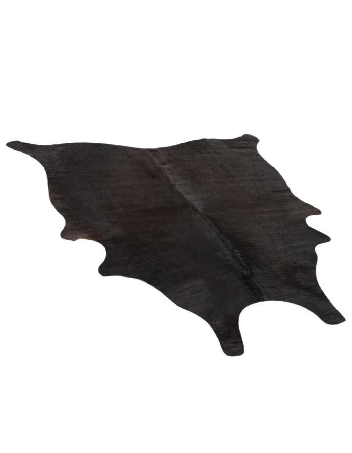 4' 9 x 5' Cowhide Leather Freeform Rug