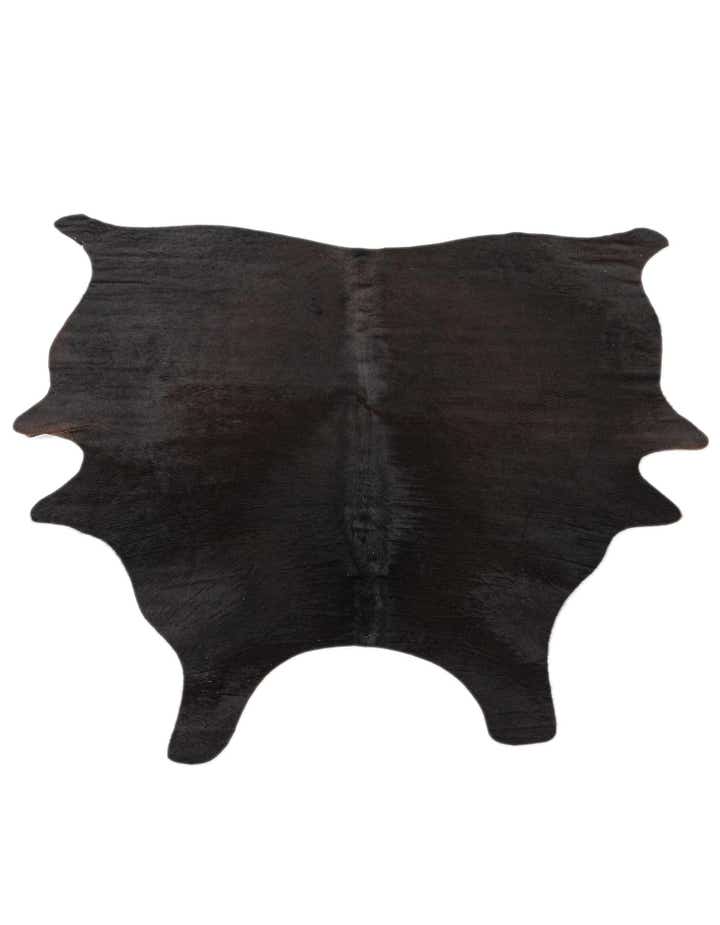 4' 9 x 5' Cowhide Leather Freeform Rug