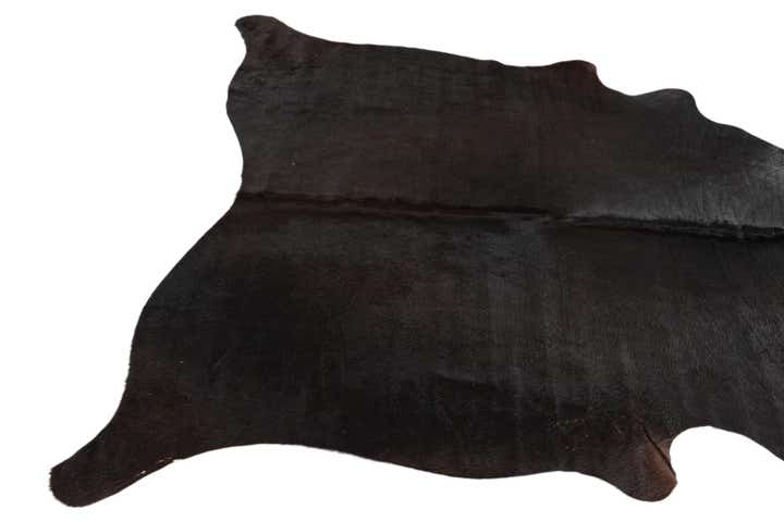 4' 9 x 5' Cowhide Leather Freeform Rug