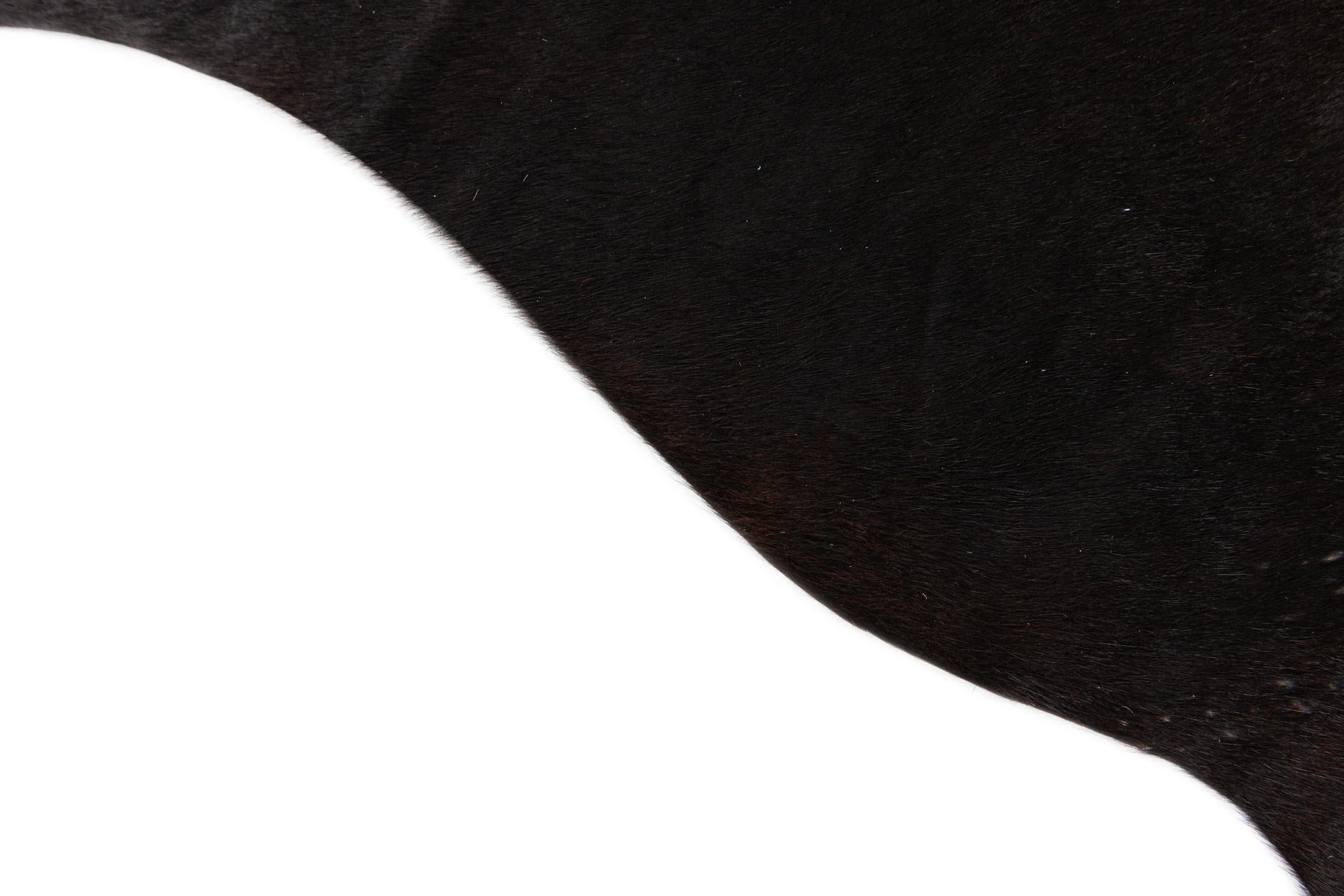 4' 9 x 5' Cowhide Leather Freeform Rug