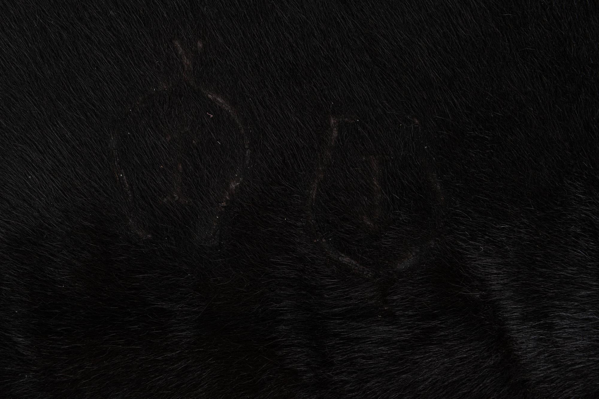 4' 9 x 5' Cowhide Leather Freeform Rug