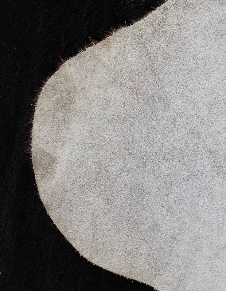 Detail image of 4' 9 x 5' Cowhide Leather Freeform Rug