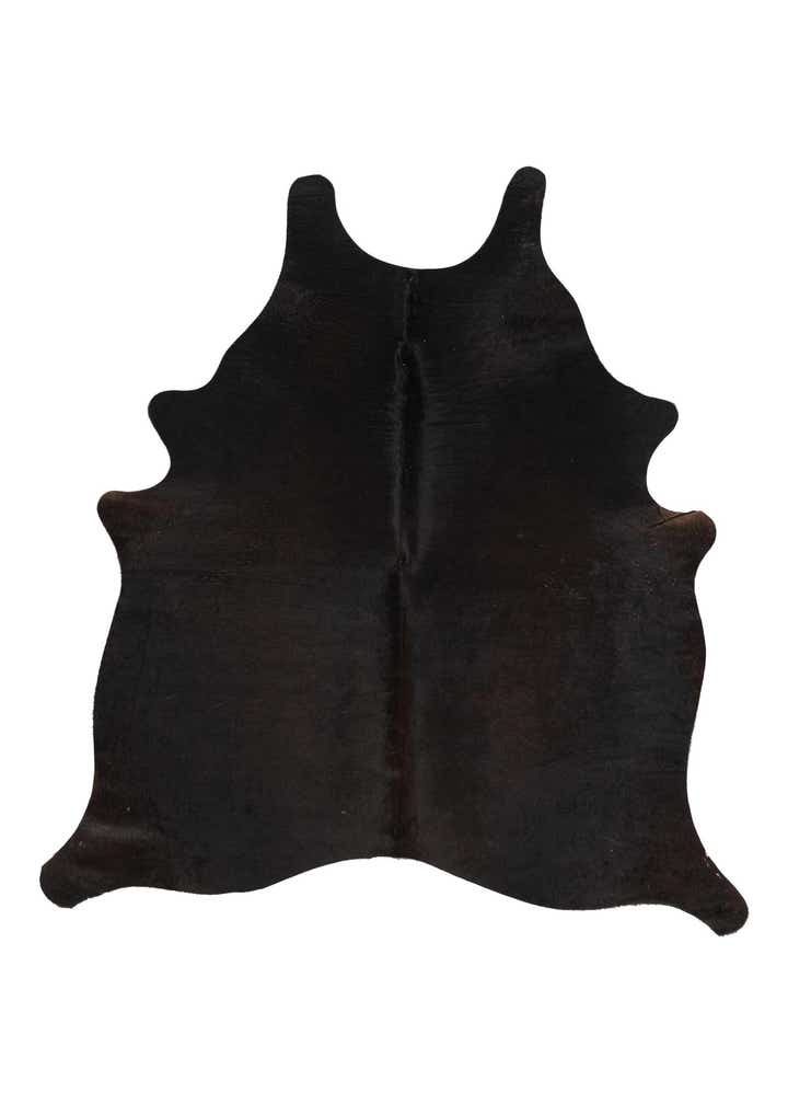 4' 9 x 5' Cowhide Leather Freeform Rug