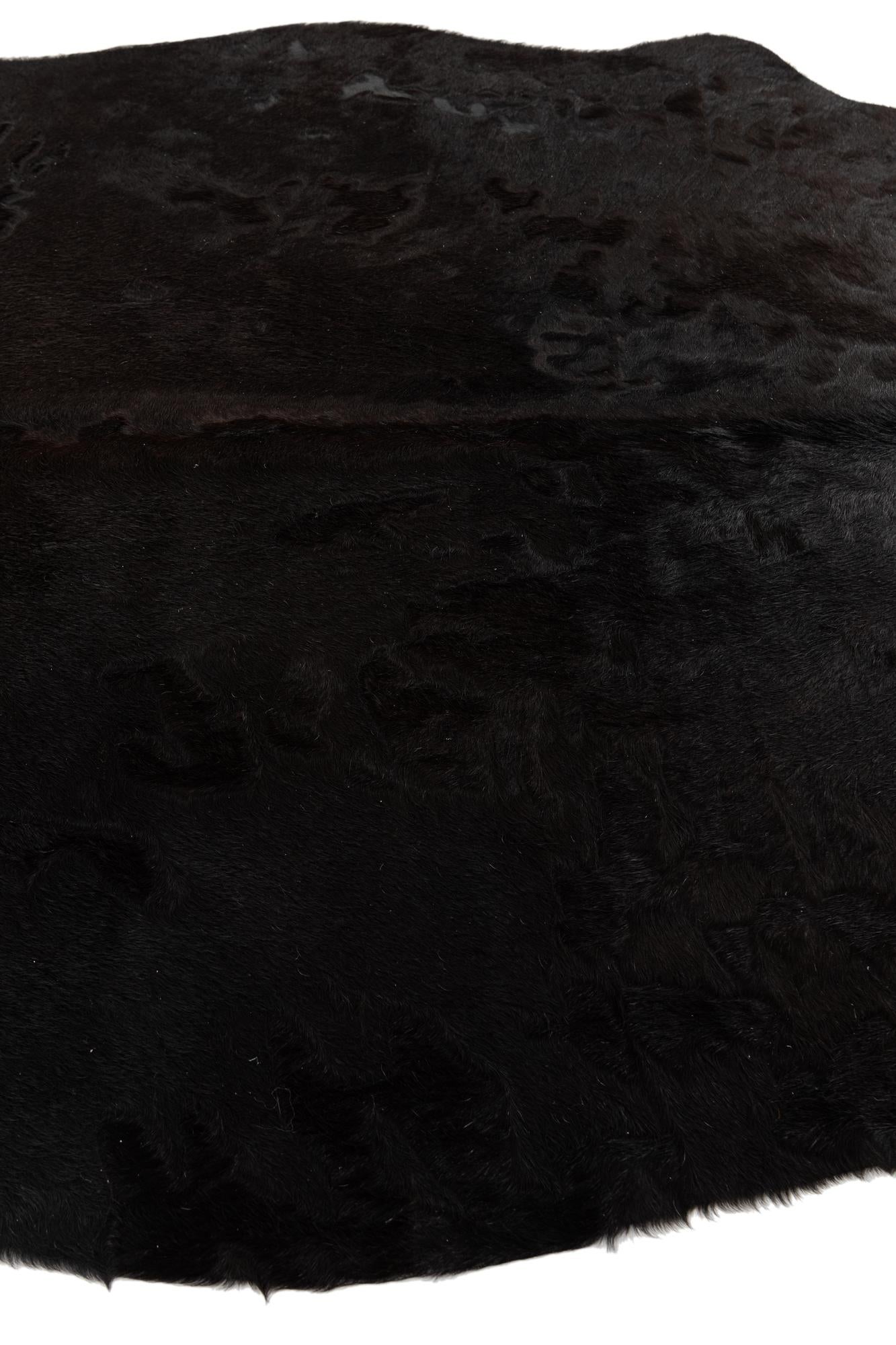 4' 2 x 6' 4 Cowhide Leather Rug