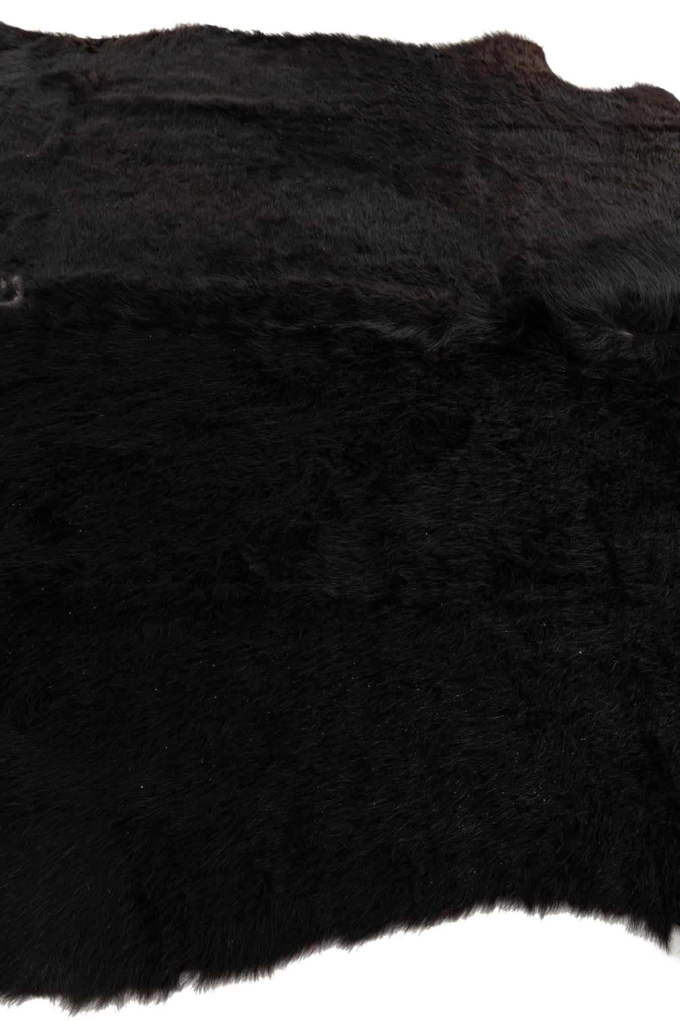 5' 5 x 6' 9 Cowhide Leather Rug