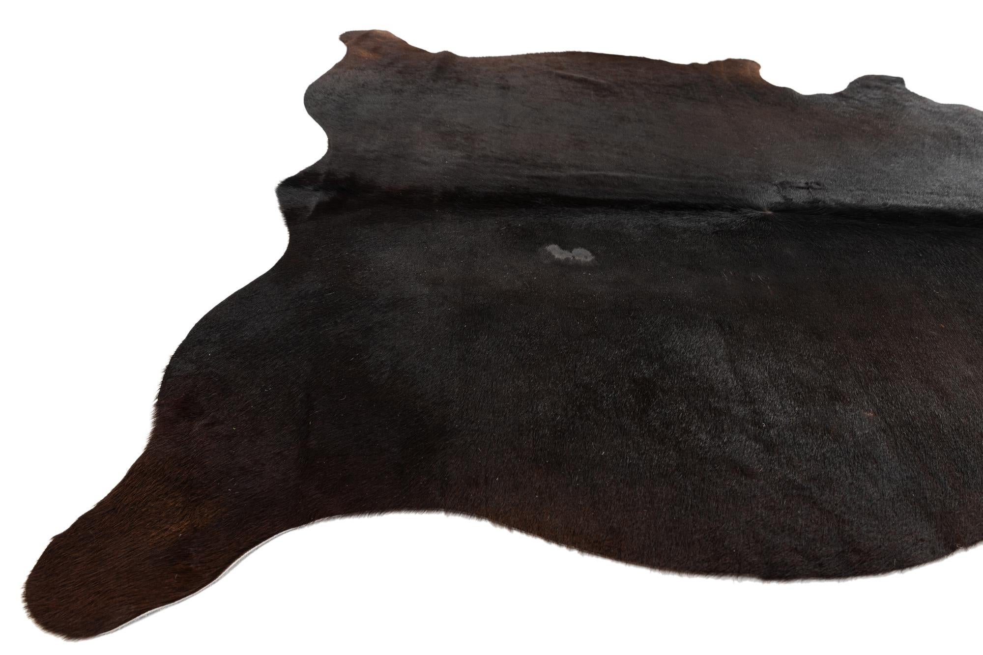 5' 3 x 6' 5 Cowhide Leather Rug