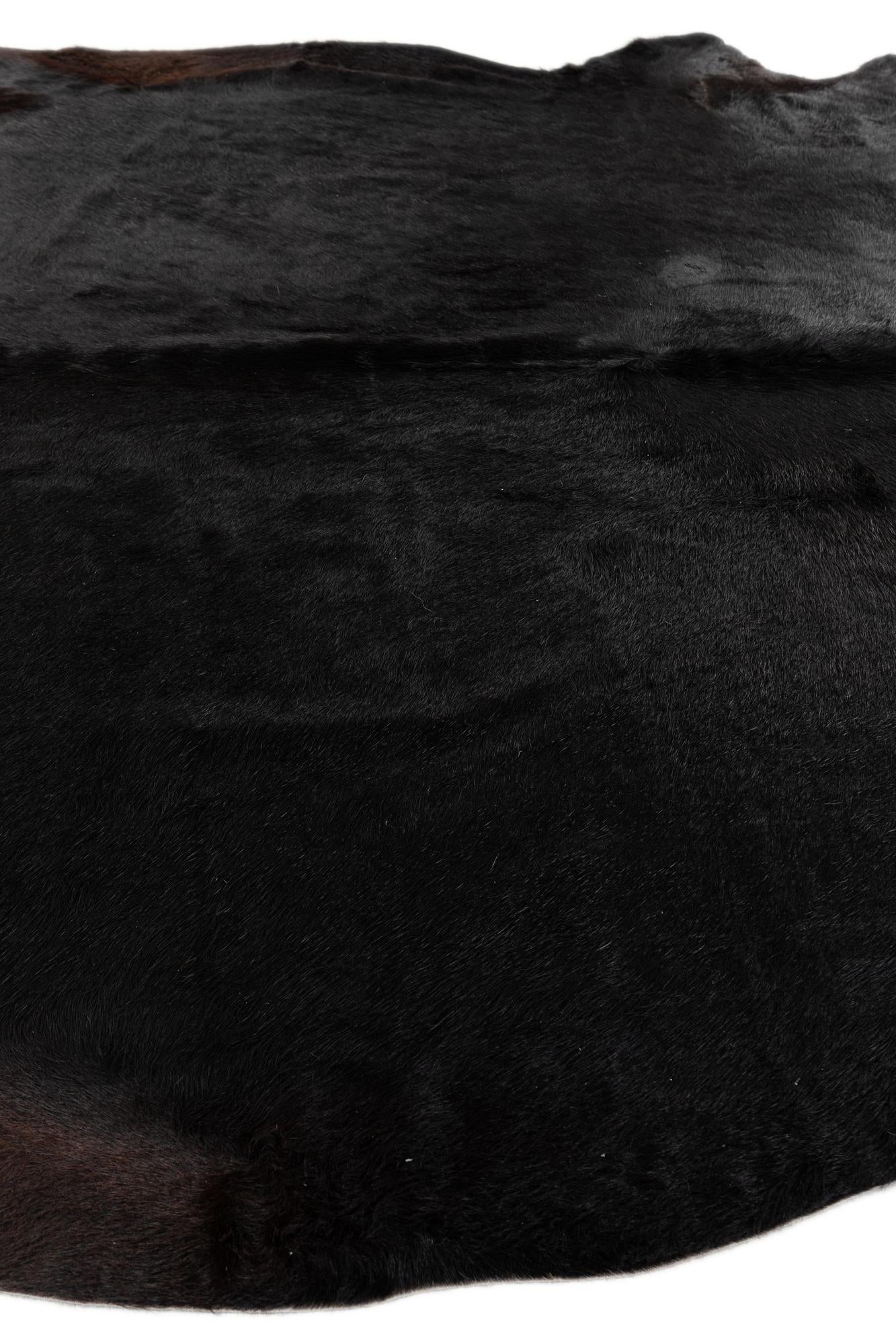 5' 11 x 7' Cowhide Leather Rug