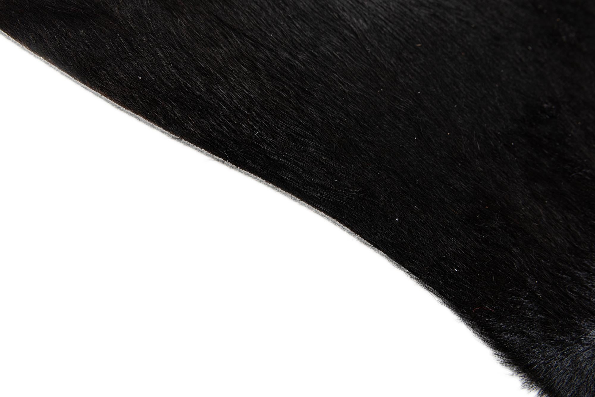 5' 11 x 7' Cowhide Leather Rug